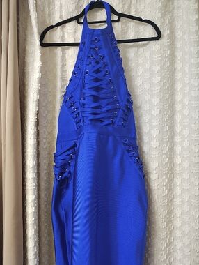 Fashion Nova Royal Peggy Bandage Dress - Royal Blue